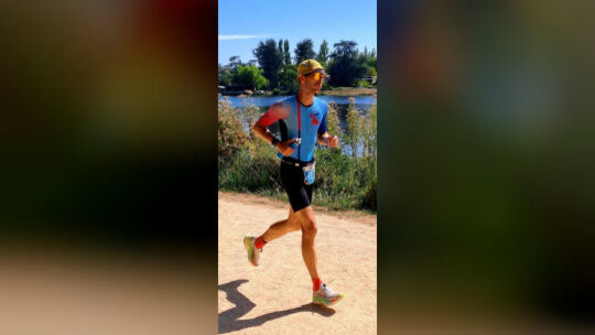 Lief den Marathon zum Abschluss des Ironmans im französischen Vichy in starken 3:24 Stunden: Philipp Saam, der sich erneut für d Lief den Marathon zum Abschluss des Ironmans im französischen Vichy in starken 3:24 Stunden: Philipp Saam, der sich erneut für d