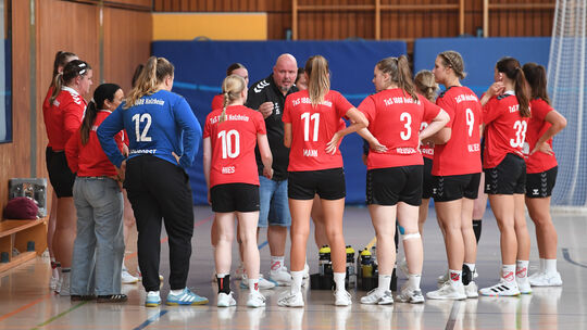 Auszeit: Jens Steckel macht seinen Mädels klar, auf was es ankommt. Den Holzheimerinnen gelang gegen EppLa letztlich der erste H