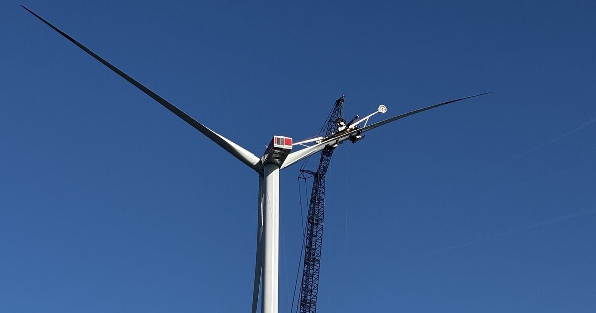Windpark Haiderbachhöhe: Zweites Windrad ist montiert: Arbeiten im ...