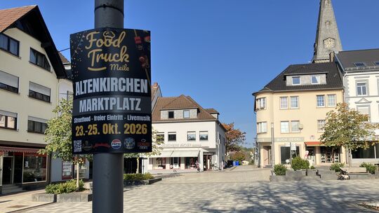 Auf dem Marktplatz in Altenkirchen werden vom 23. bis 25. Oktober kulinarische Genüsse aus aller Welt bei der Foodtruckmeile geb