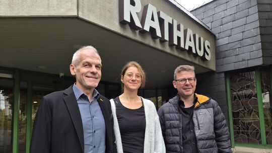 VG-Bürgermeister Fred Jüngerich, Gemeindeschwester plus Ilka Gippert und Dirk Fischer vom Bereich Strukturentwicklung der VG ste