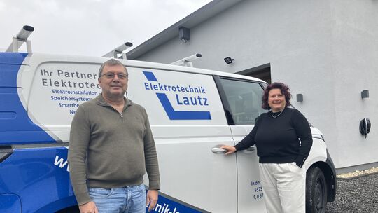 Andreas und Anja Lautz führen die Firma Elektrotechnik Andreas Lautz gemeinsam. Ihre Prioritäten sind gut ausgebildete Nachwuchs