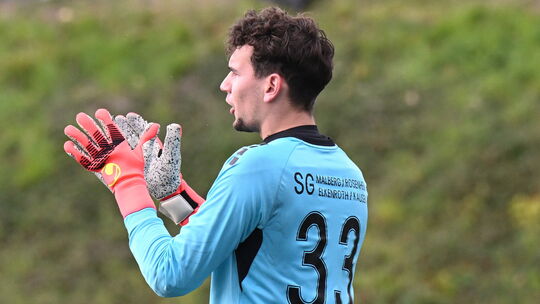 Auf den jüngsten der drei Hammel-Brüder könnte am Sonntag viel Arbeit zukommen, denn für Keeper Nick Hammel geht es mit der SG M