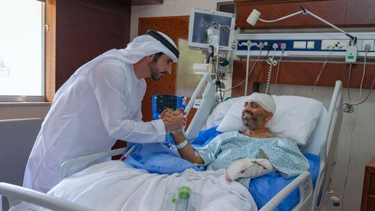 Der Kronprinz von Dubai und Flugkapitän Smit Machchhar Der Kronprinz von Dubai und Flugkapitän Smit Machchhar