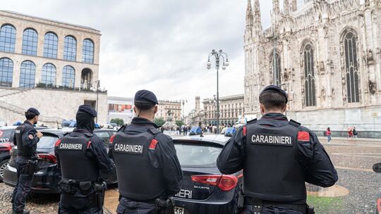 Italienische Carabinieri in Mailand