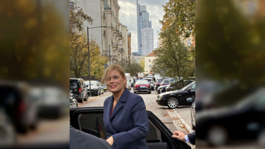 Bundestagspräsidentin Julia Klöckner Anfang Oktober beim Staatsbesuch im Rahmen des „Weimarer Dreiecks" in Warschau.