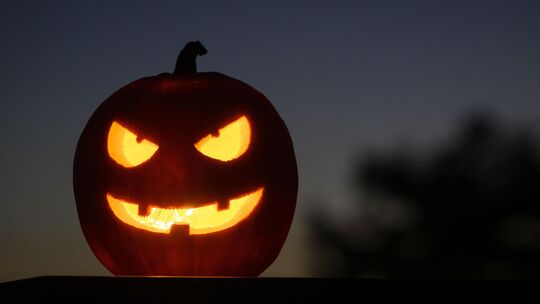 Gruselige Kürbisse sind zu Halloween allerorten zu sehen.